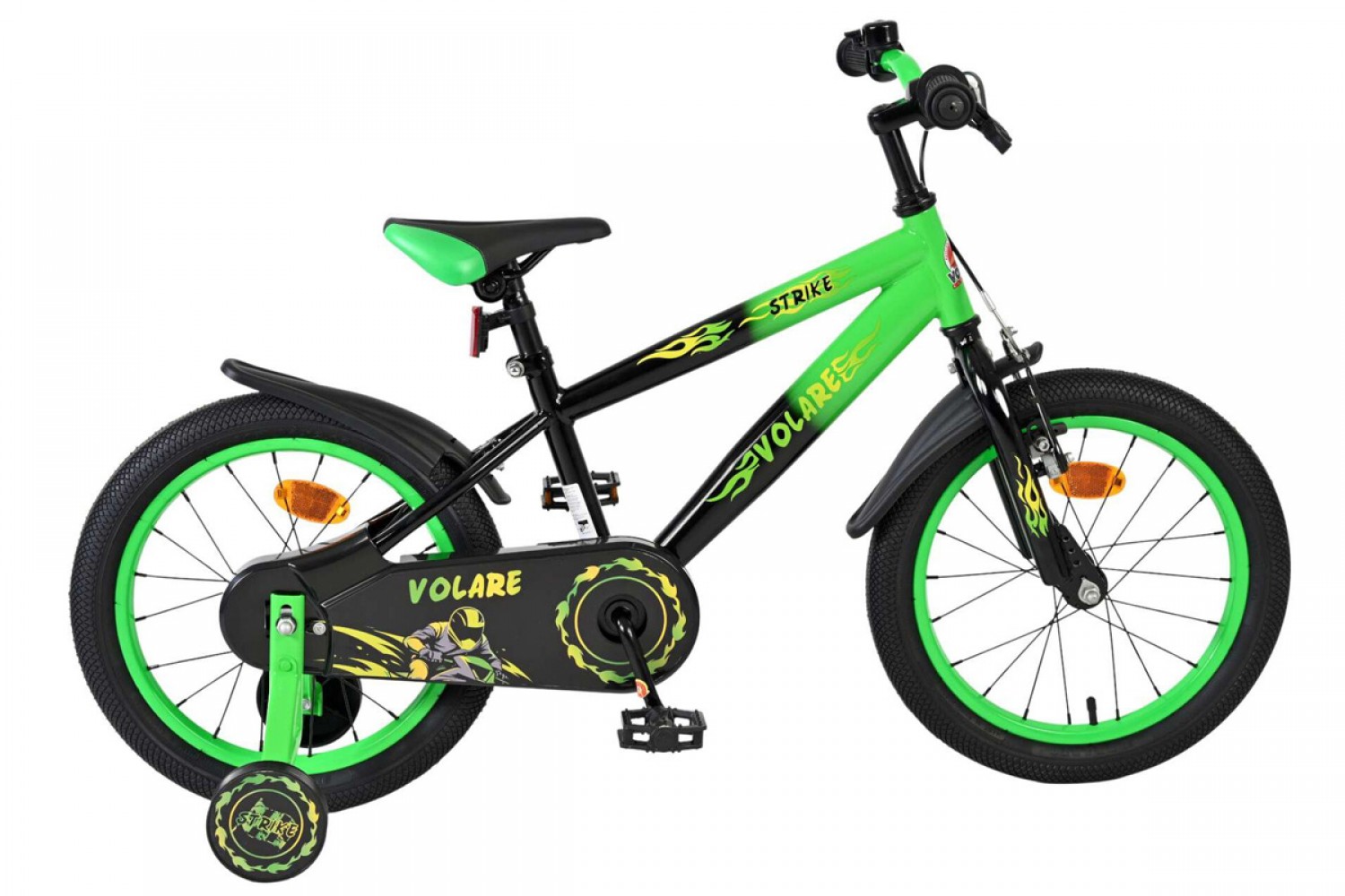 Volare Strike Kinderfiets Jongens 16 inch Zwart Groen