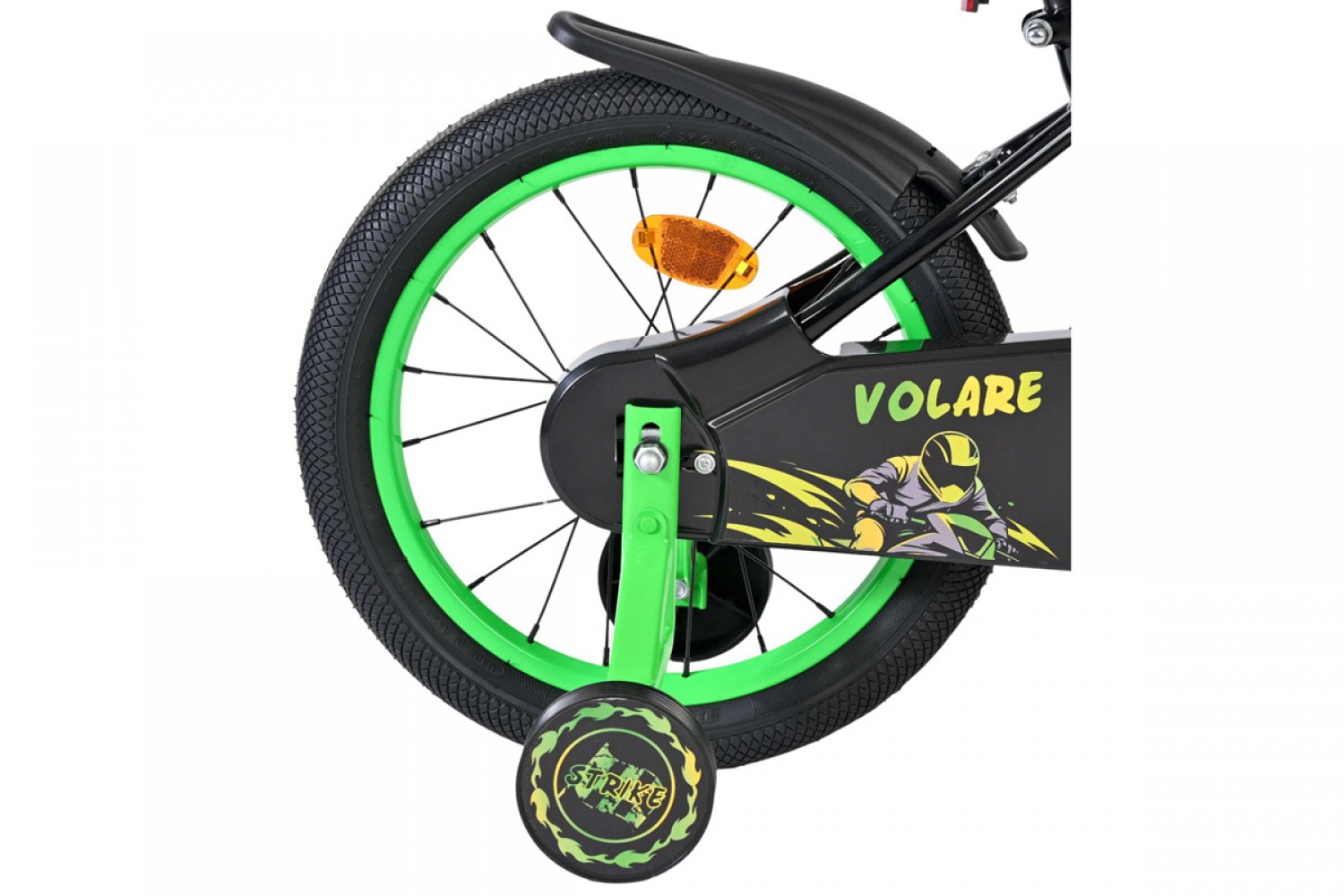 Volare Strike Kinderfiets Jongens 16 inch Zwart Groen