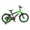 Volare Strike Kinderfiets Jongens 16 inch Zwart Groen | Twee Handremmen