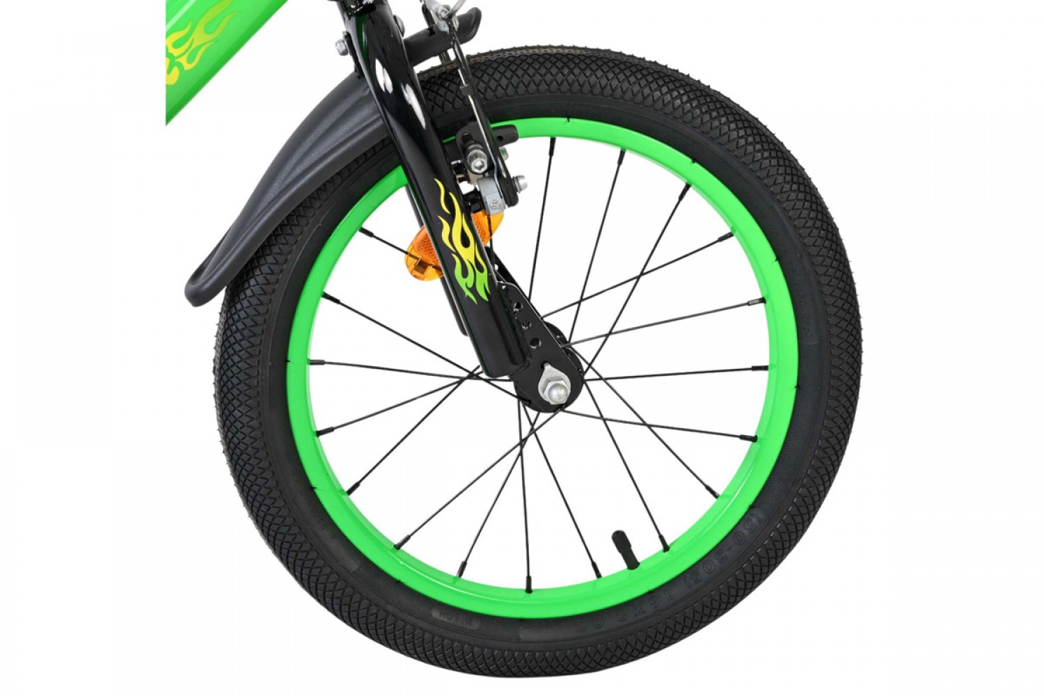 Volare Strike Kinderfiets Jongens 16 inch Zwart Groen | Twee Handremmen