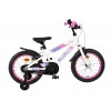 Volare Lily Kinderfiets Meisjes 16 inch Wit Roze Paars | Twee Handremmen