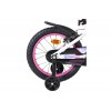 Volare Lily Kinderfiets Meisjes 16 inch Wit Roze Paars | Twee Handremmen