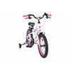 Volare Lily Kinderfiets Meisjes 16 inch Wit Roze Paars | Twee Handremmen