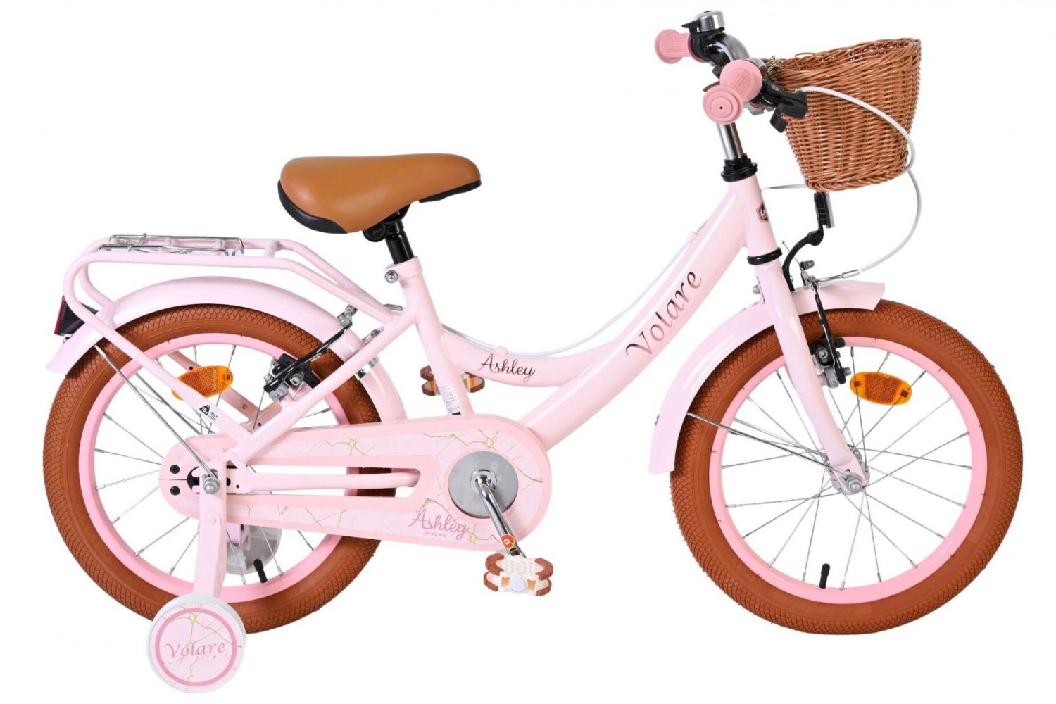 Volare Ashley Kinderfiets Meisjes 16 inch Roze | 2 Handremmen (Geen terugtraprem) Volare Ashley Kinderfiets Meisjes 16 inch Roze | 2 Handremmen (Geen terugtraprem)