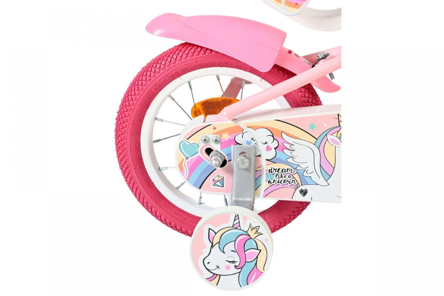 Volare Unicorn Kinderfiets Meisjes 12 inch Roze