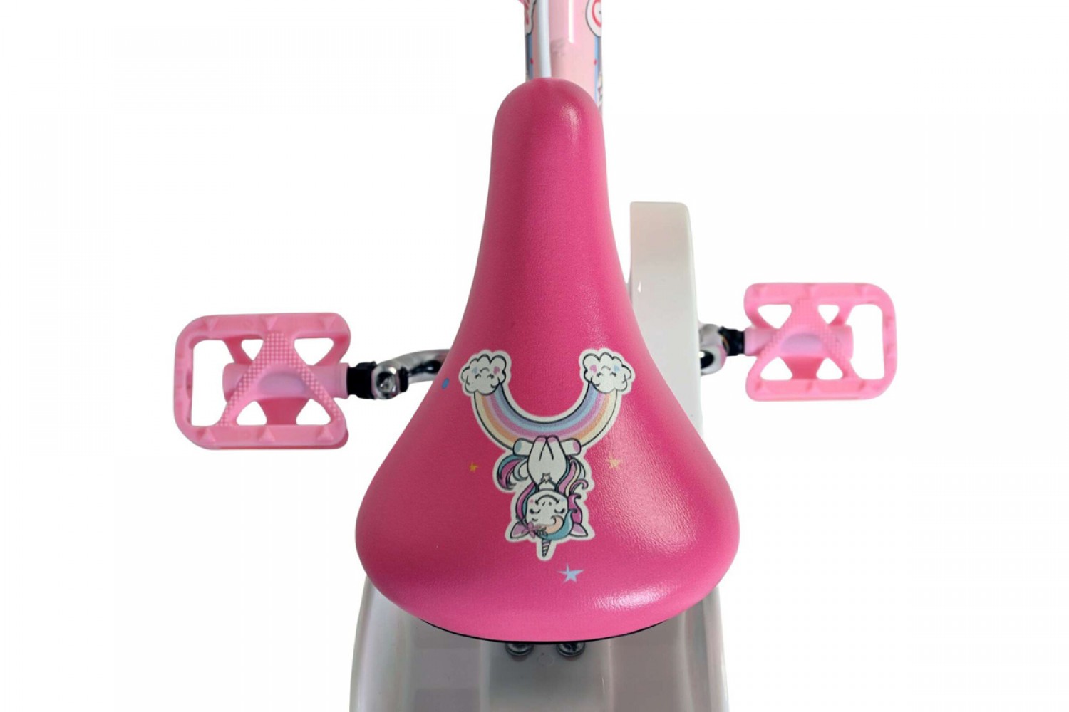 Volare Unicorn Kinderfiets Meisjes 12 inch Roze | Twee Handremmen