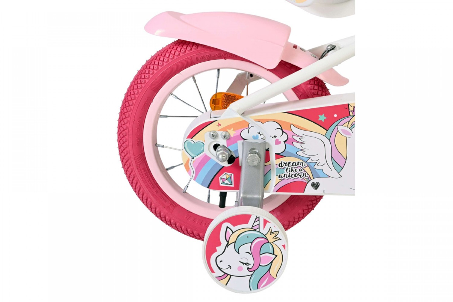 Volare Unicorn Kinderfiets Meisjes 12 inch Wit