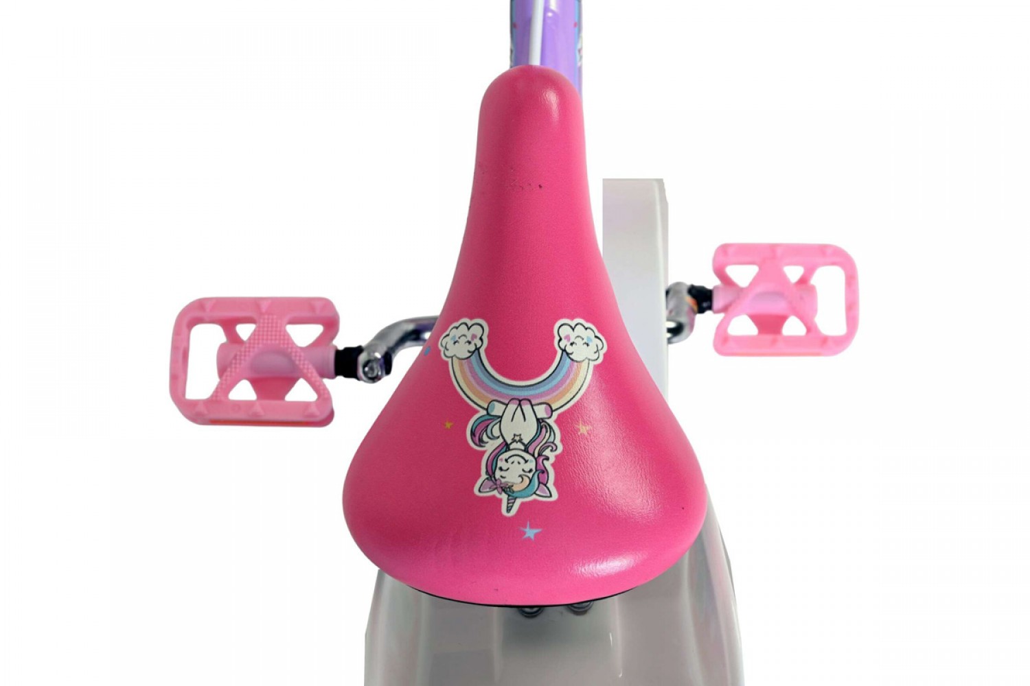 Volare Unicorn Kinderfiets Meisjes 12 inch Paars | Twee Handremmen