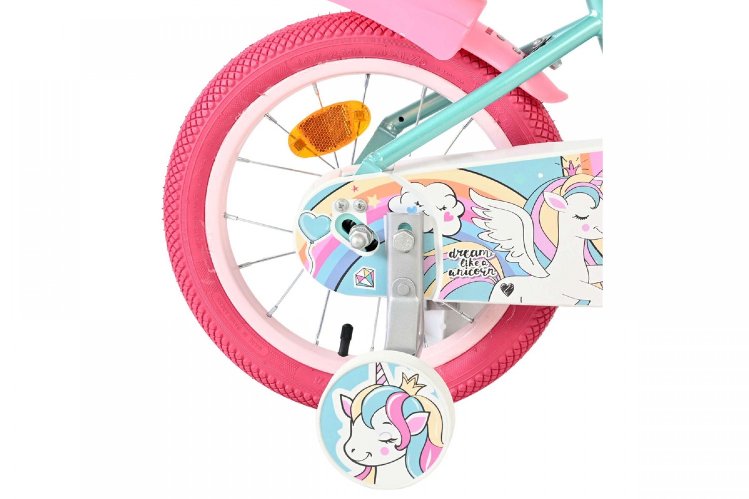 Volare Unicorn Kinderfiets Meisjes 14 inch Groen
