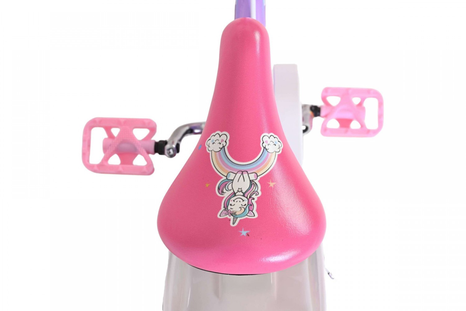 Volare Unicorn Kinderfiets Meisjes 14 inch Paars | Twee Handremmen
