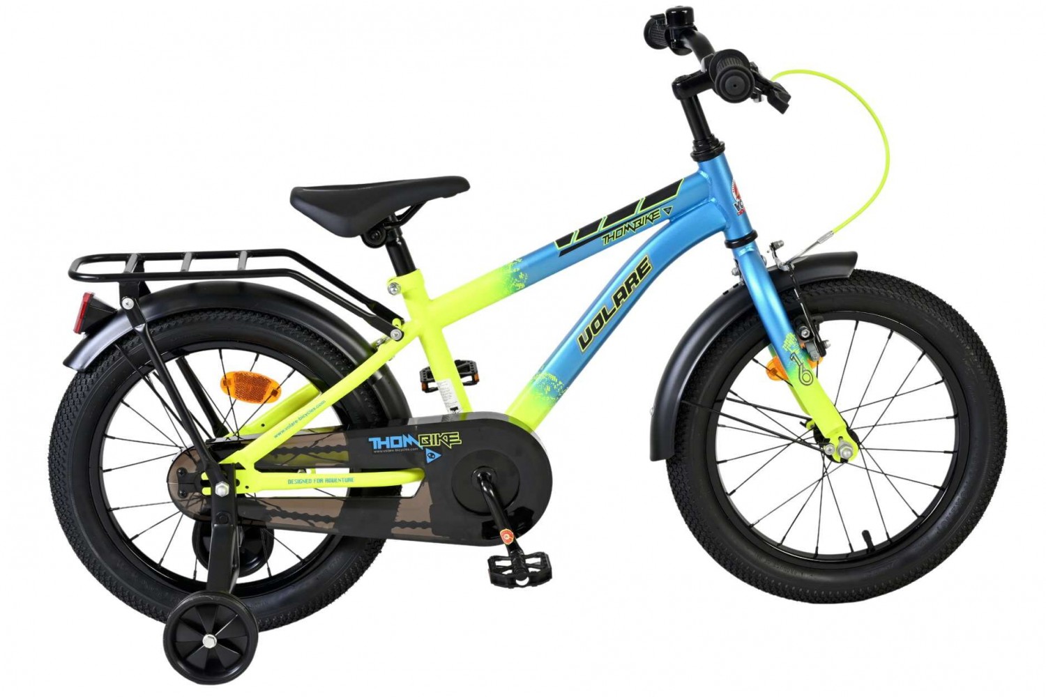 Volare Thombike Kinderfiets Jongens 16 inch Blauw Geel Volare Thombike Kinderfiets Jongens 16 inch Blauw Geel