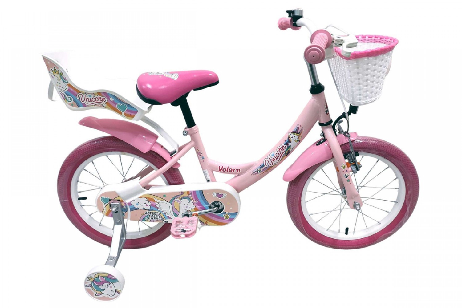 Volare Unicorn Kinderfiets Meisjes 16 inch Roze