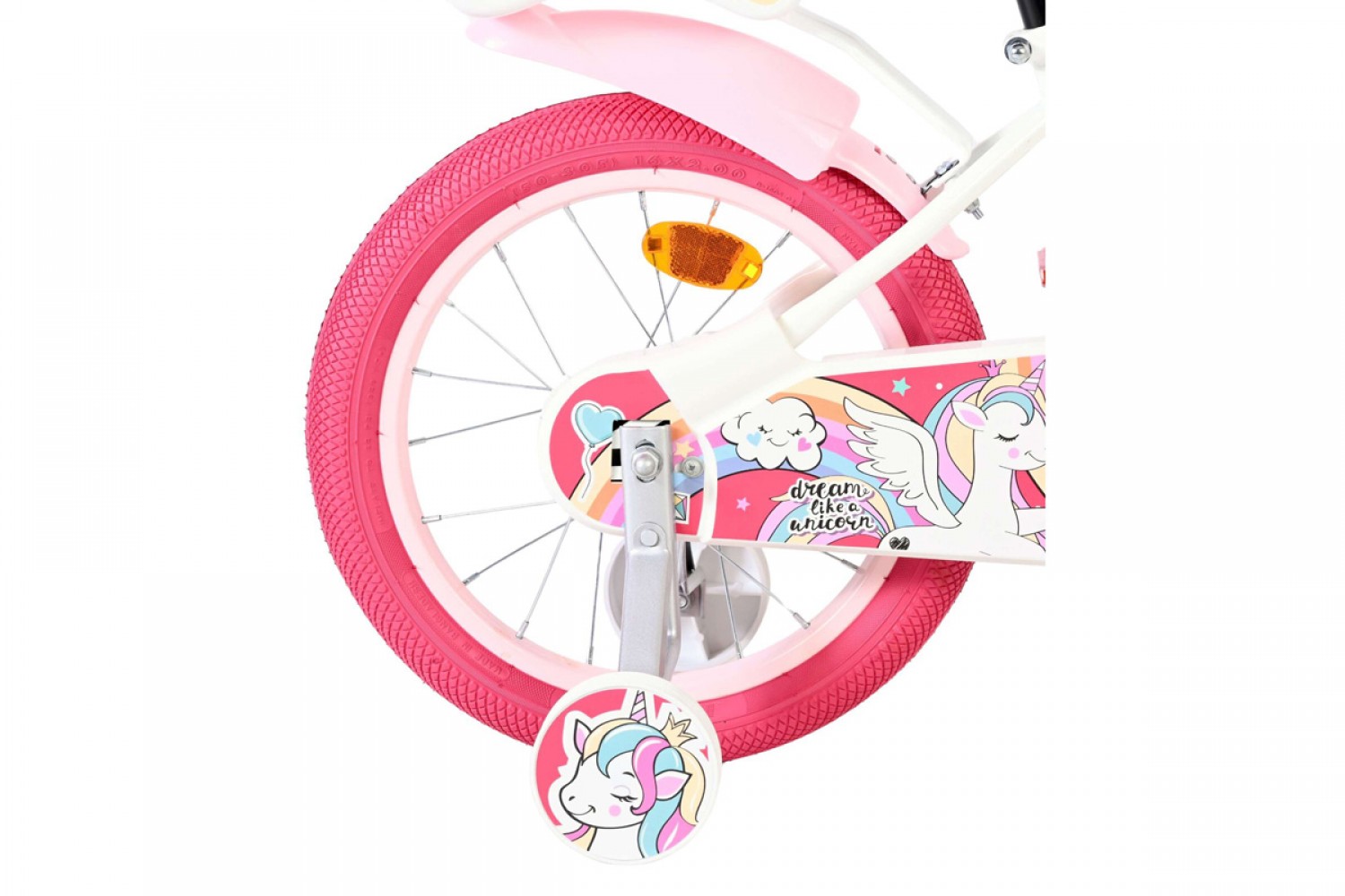 Volare Unicorn Kinderfiets Meisjes 16 inch Wit