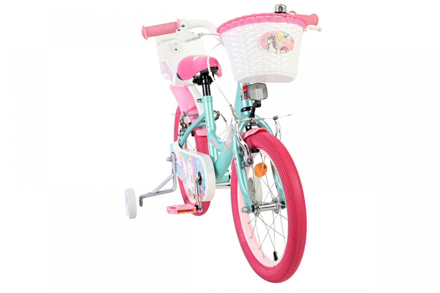 Volare Unicorn Kinderfiets Meisjes 16 inch Groen | Twee Handremmen