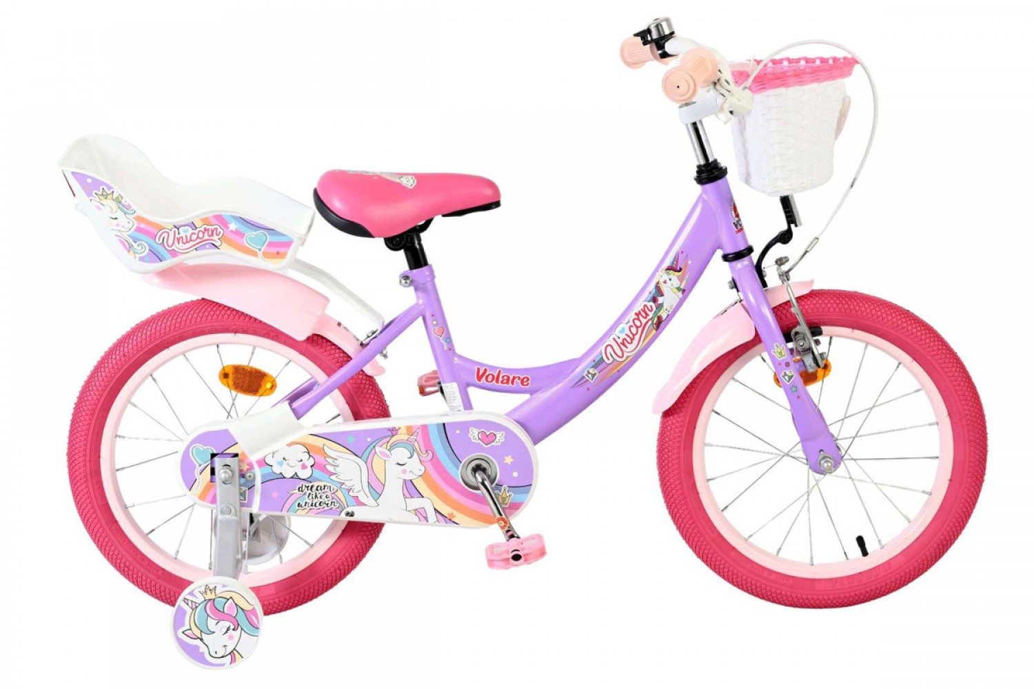 Volare Unicorn Kinderfiets Meisjes 16 inch Paars