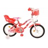 Volare Lovely Meisjesfiets 16 inch Rood Wit | 2 handremmen