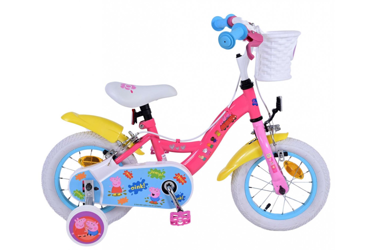 Peppa Pig Kinderfiets Meisjes 12 inch Roze | 2 handremmen