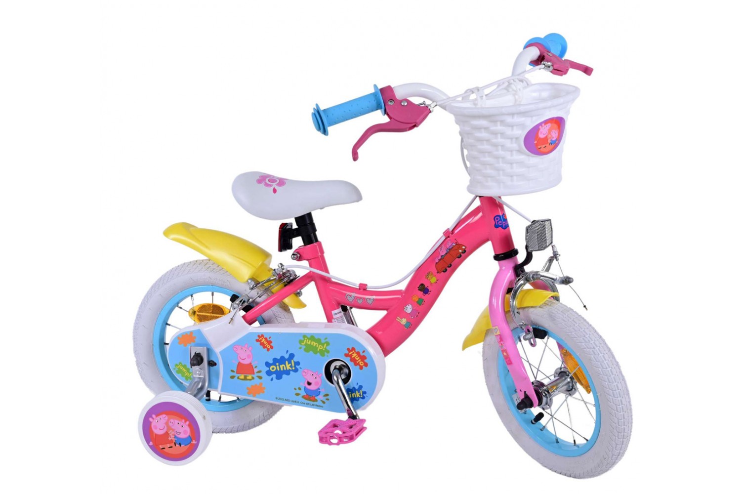 Peppa Pig Kinderfiets Meisjes 12 inch Roze | 2 handremmen