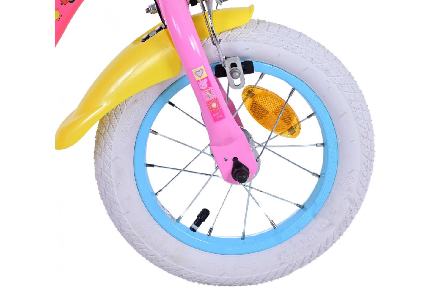 Peppa Pig Kinderfiets Meisjes 12 inch Roze | 2 handremmen