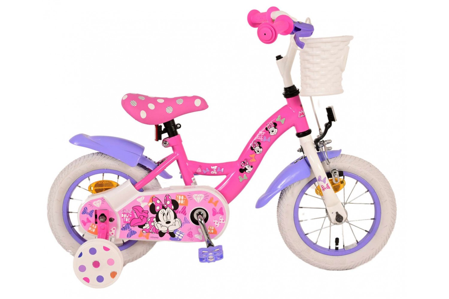 Minnie Cutest Ever! Meisjesfiets 12 inch Roze