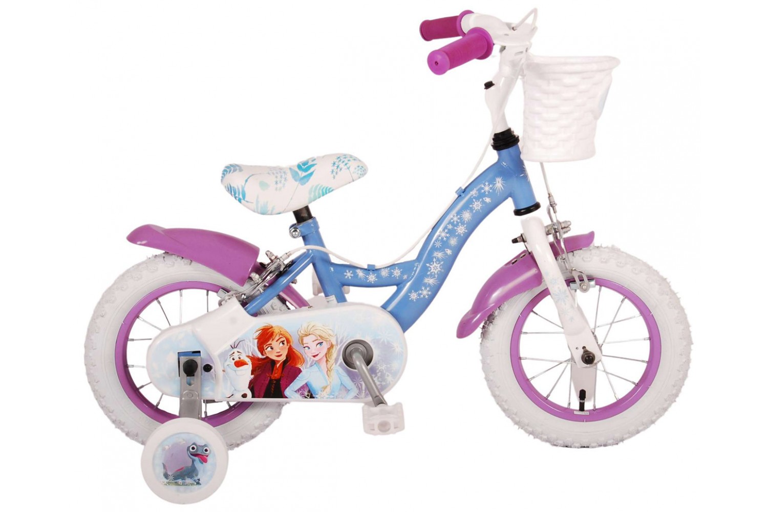 Disney Frozen 2 Kinderfiets Meisjes 12 inch Blauw/Paars | 2 handremmen