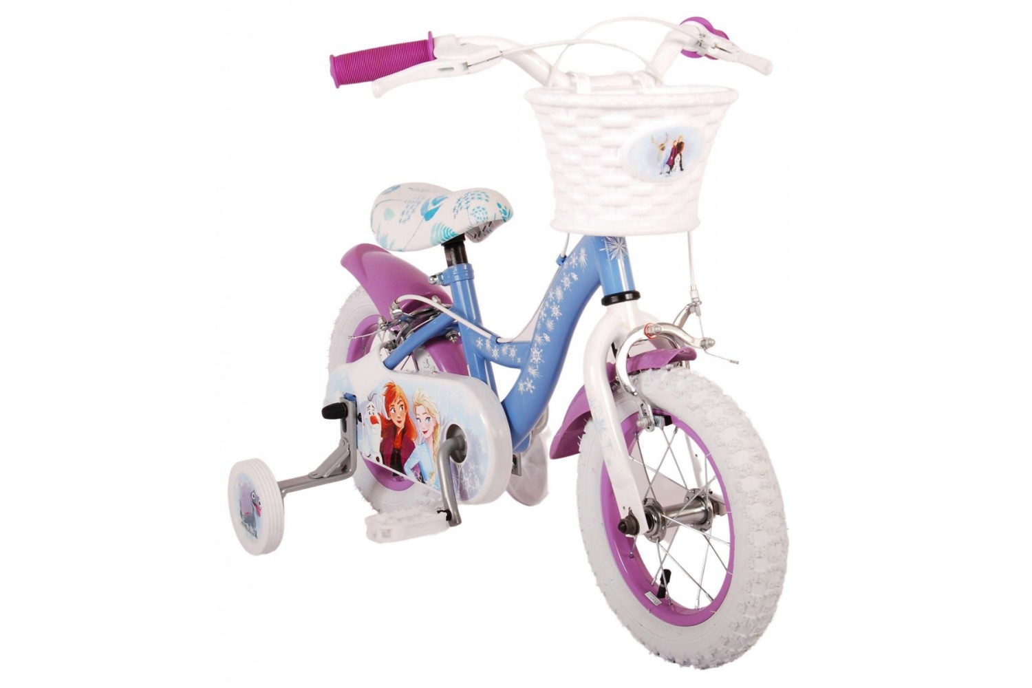 Disney Frozen 2 Kinderfiets Meisjes 12 inch Blauw/Paars | 2 handremmen