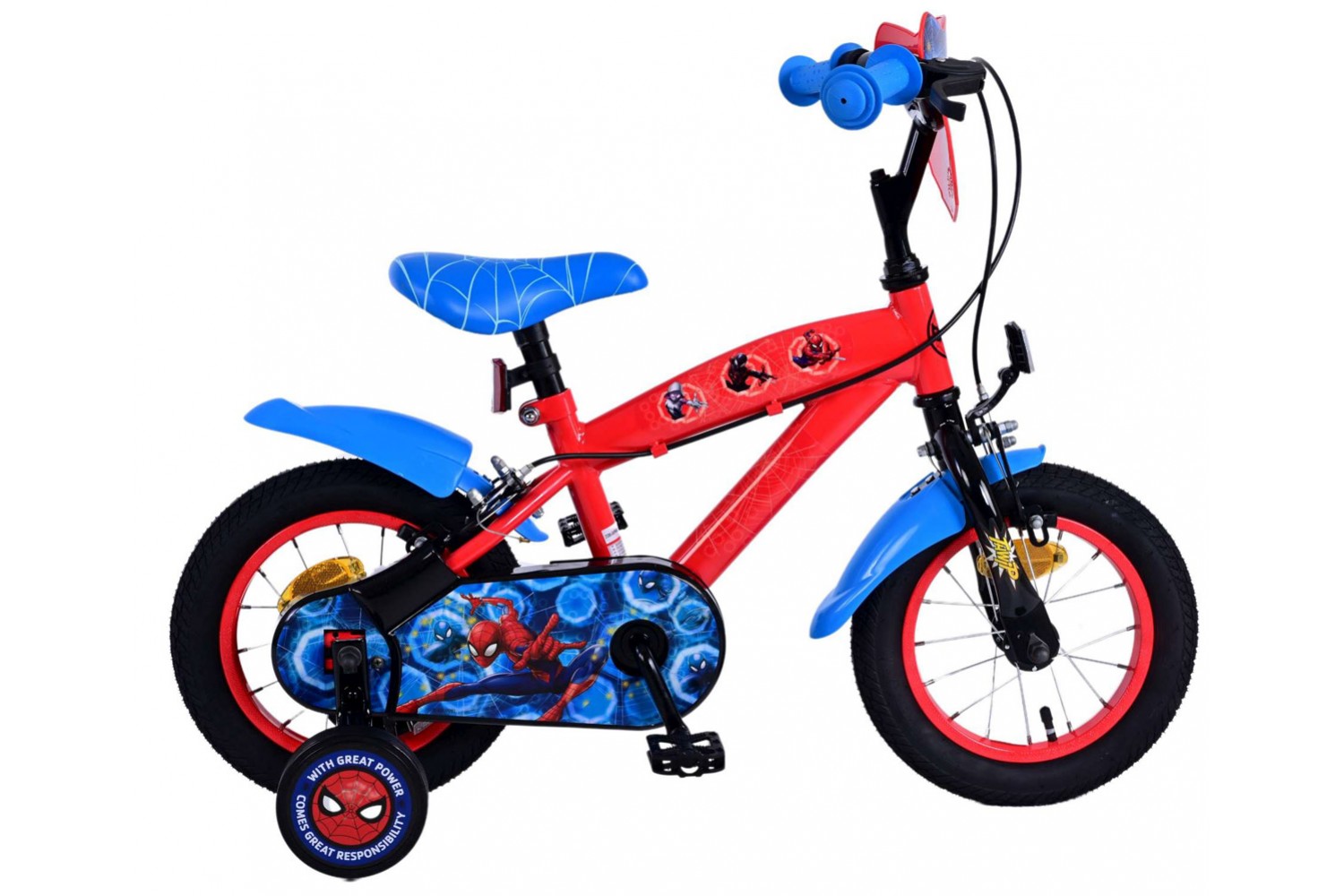 Ultimate Spider-Man Kinderfiets Jongens 12 inch Blauw/Rood | 2 handremmen