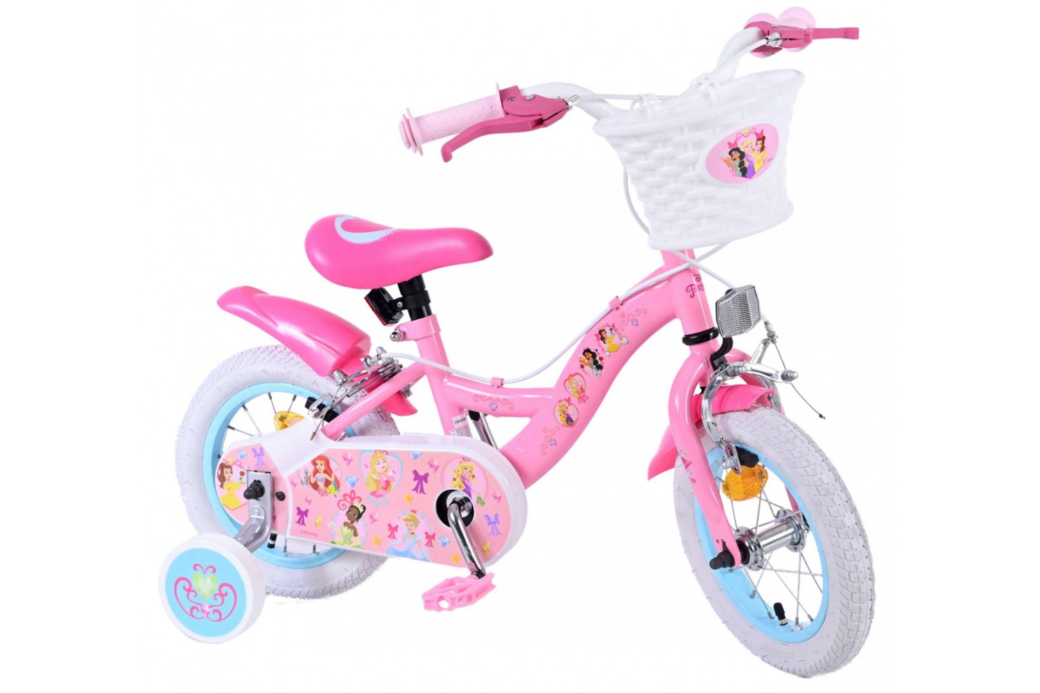 Disney Princess Kinderfiets Meisjes 12 inch Roze | 2 handremmen