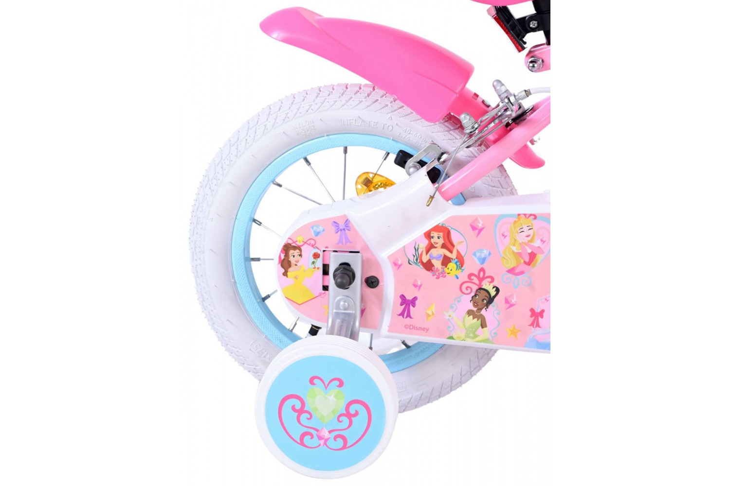 Disney Princess Kinderfiets Meisjes 12 inch Roze | 2 handremmen