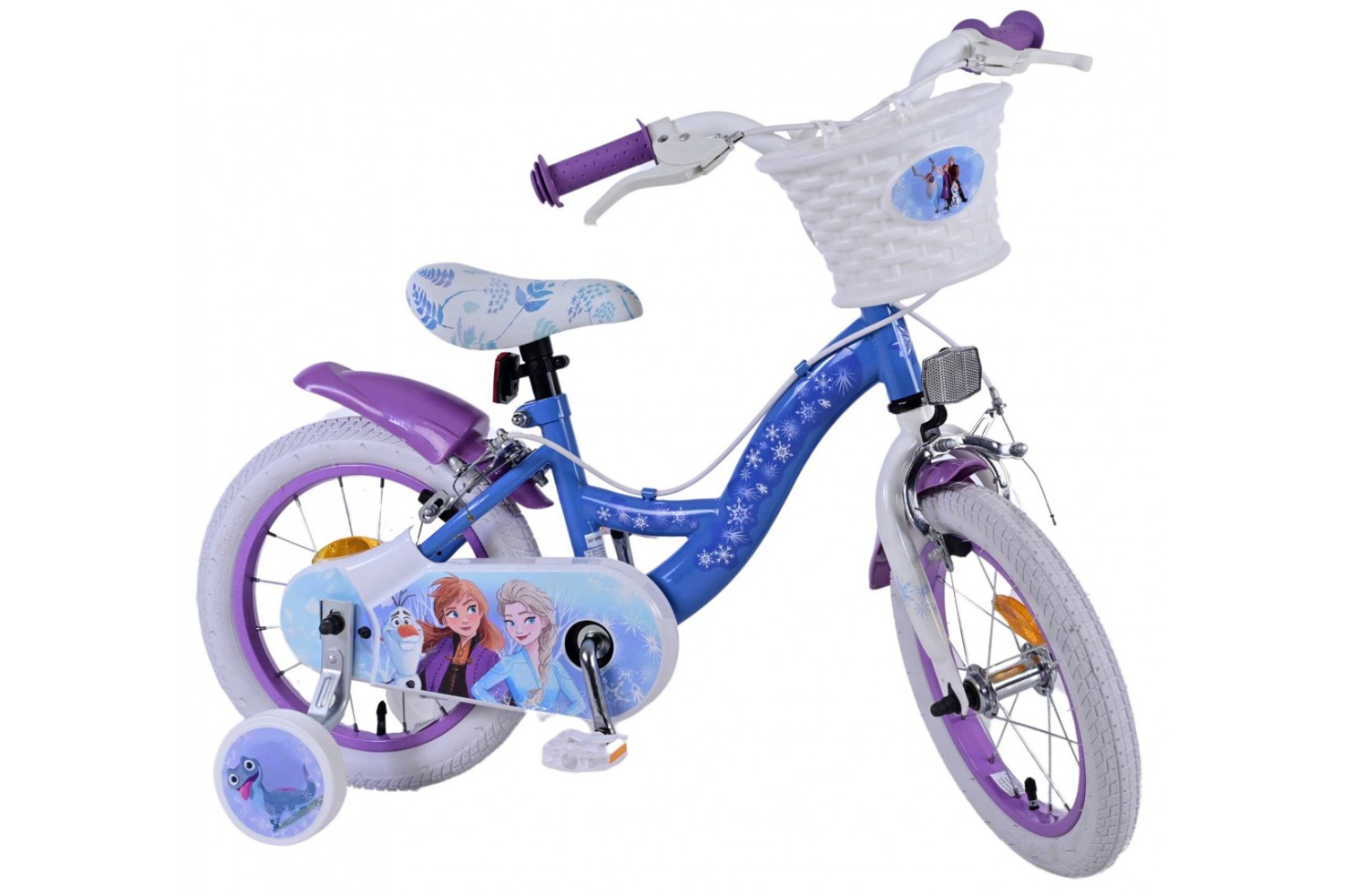 Disney Frozen 2 Kinderfiets Meisjes 14 inch Blauw/Paars | 2 handremmen