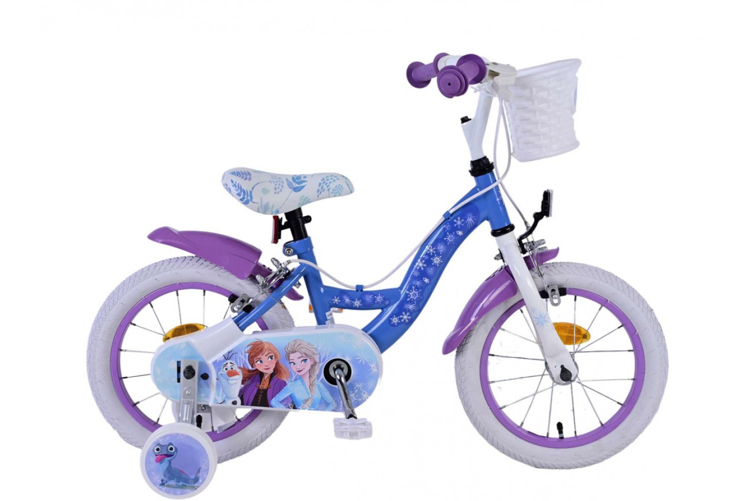 Disney Frozen 2 Kinderfiets Meisjes 14 inch Blauw/Paars | 2 handremmen