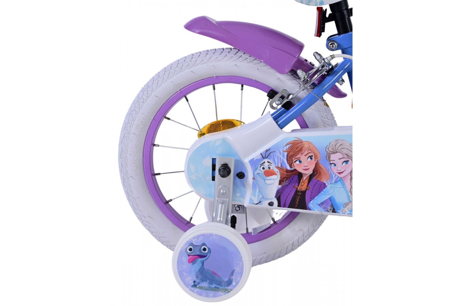 Disney Frozen 2 Kinderfiets Meisjes 14 inch Blauw/Paars | 2 handremmen