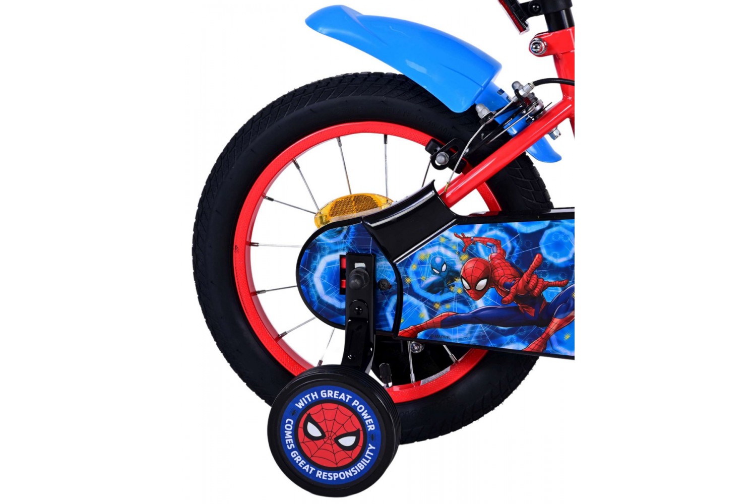 Ultimate Spider-Man Kinderfiets Jongens 14 inch Blauw/Rood | 2 handremmen