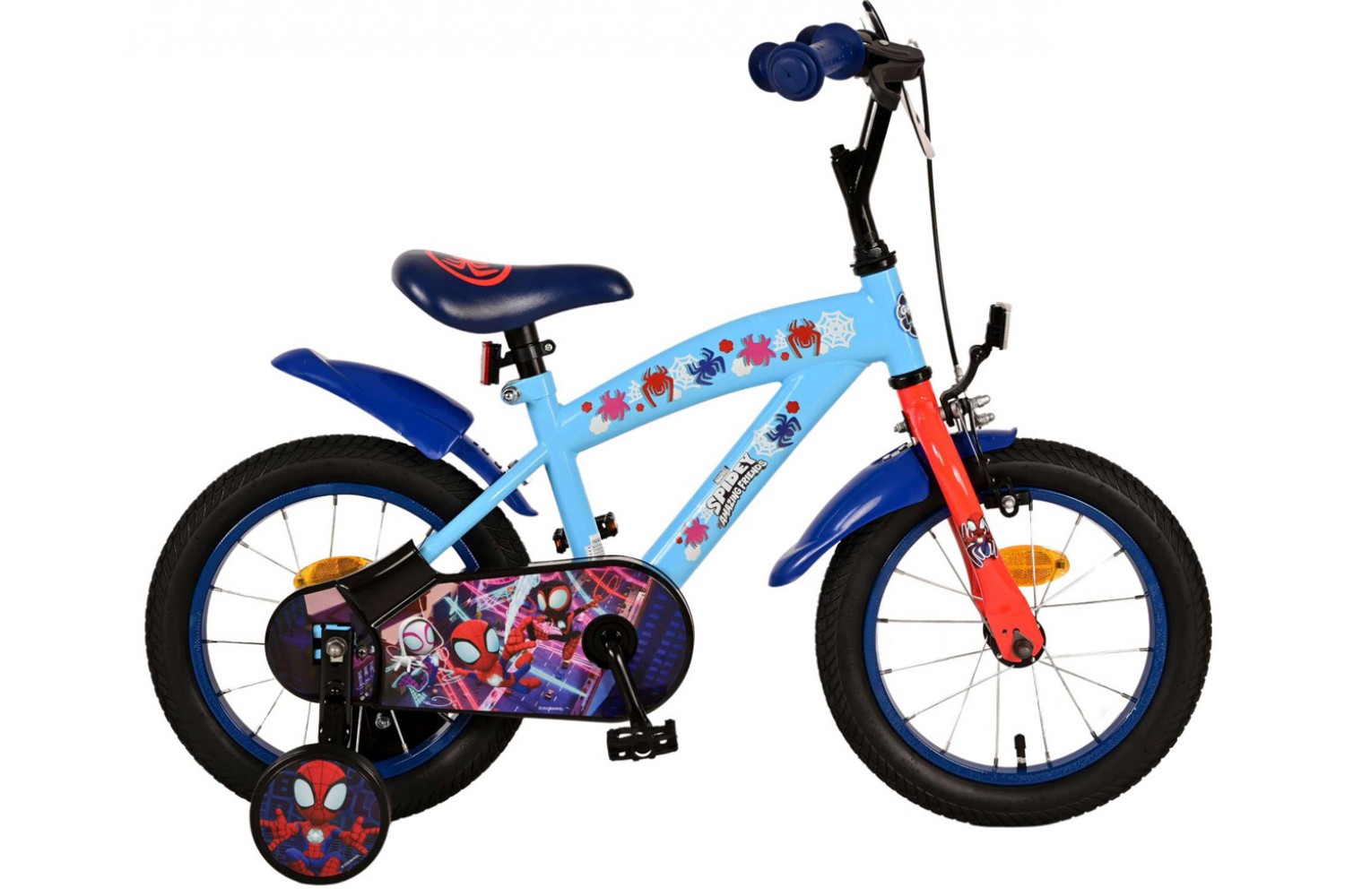 Spidey Kinderfiets Jongens 14 inch Blauw | 2 handremmen