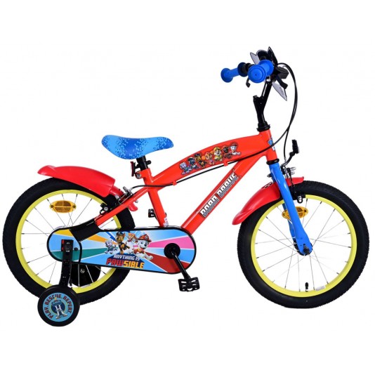 Paw Patrol Jongensfiets 16 inch Rood | 2 Handremmen (geen terugtraprem)
