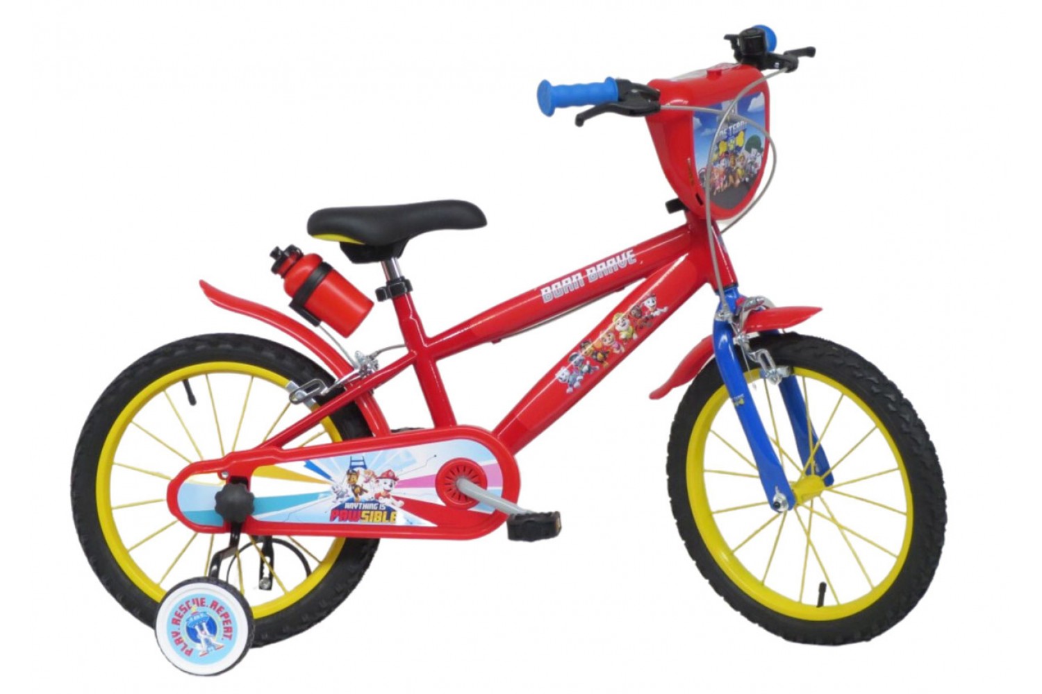 Paw Patrol Jongensfiets 16 inch Rood | 2 handremmen