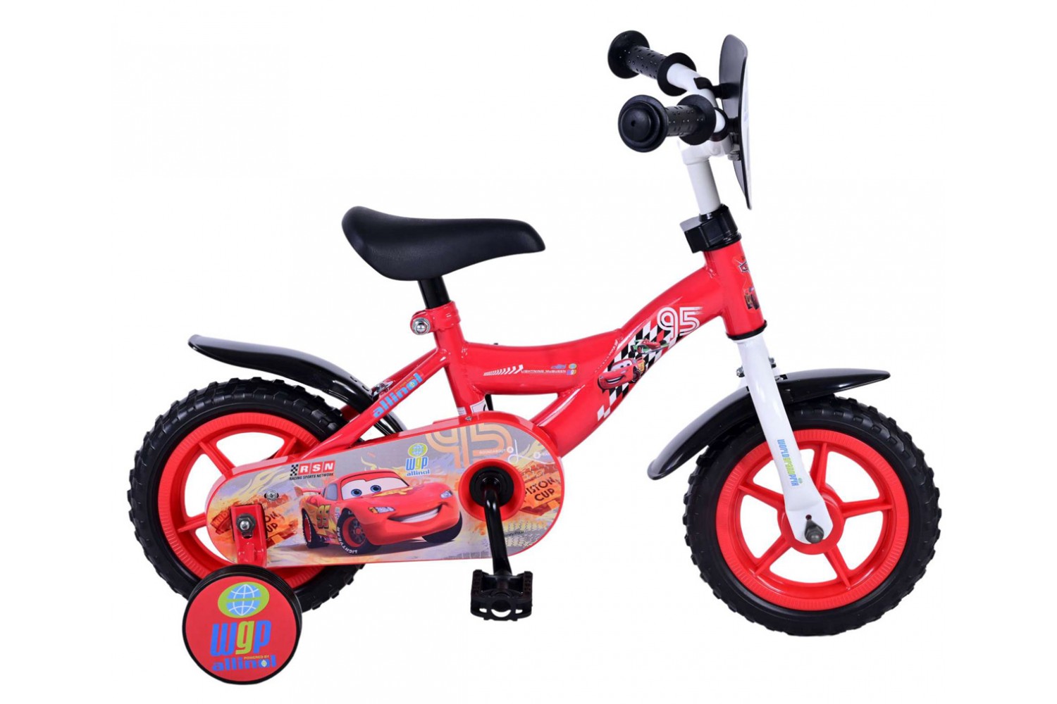 Disney Cars Jongensfiets 10 inch Rood Doortrapper