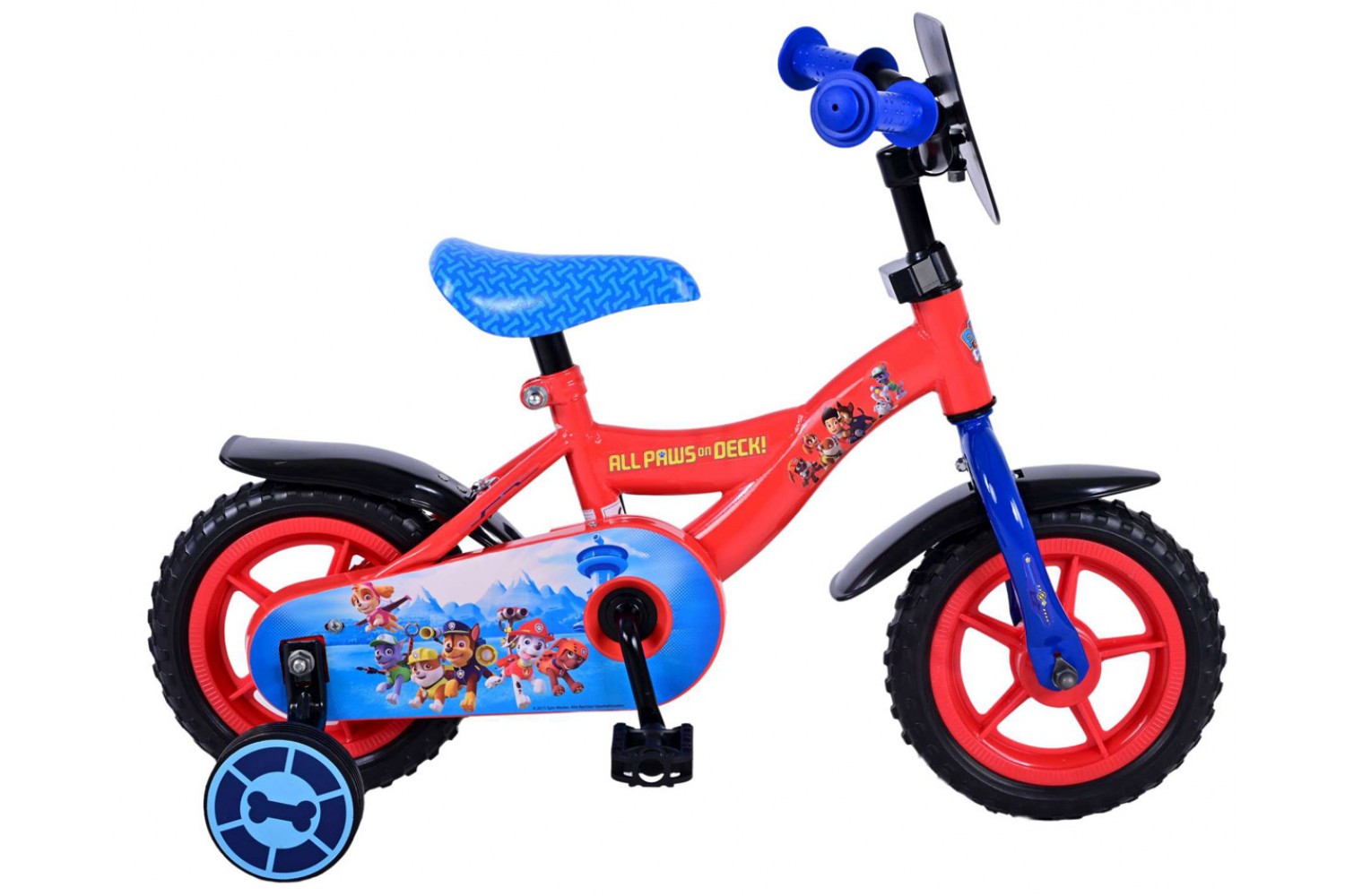 Paw Patrol Jongensfiets 10 inch Rood/Blauw Doortrapper