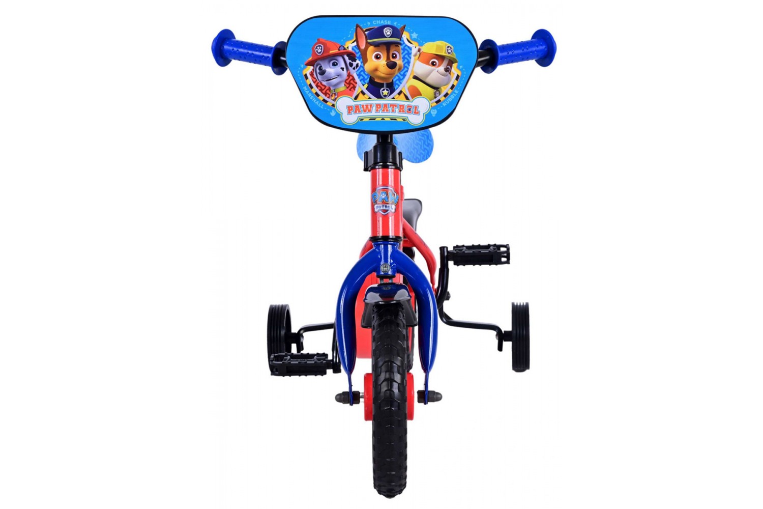 Paw Patrol Jongensfiets 10 inch Rood/Blauw Doortrapper