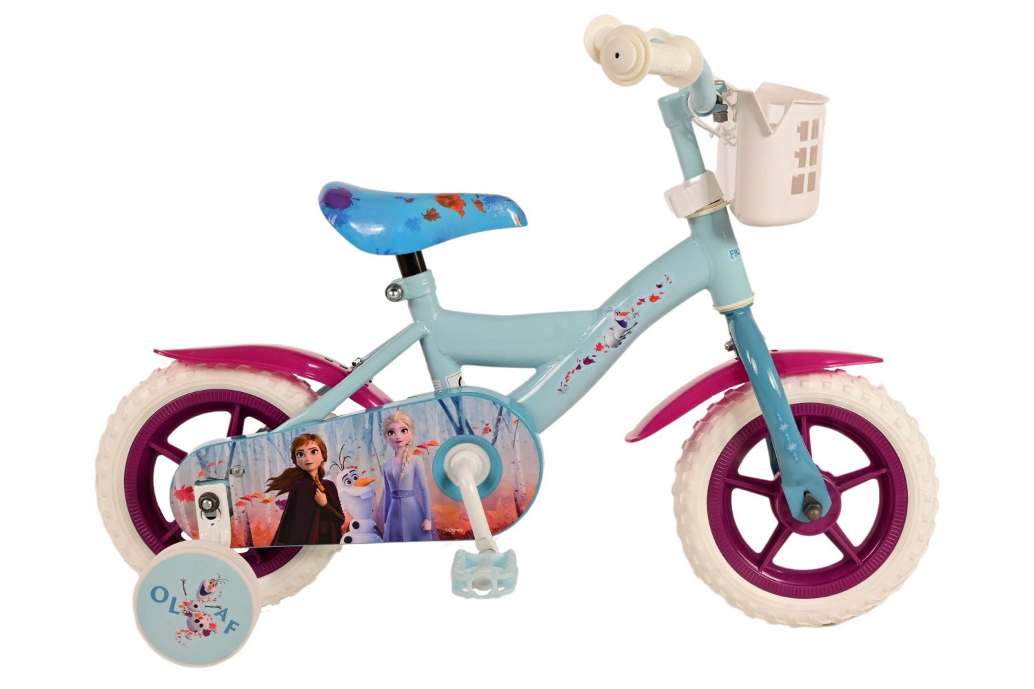 Disney Frozen 2 Meisjesfiets 10 inch Blauw/Paars Doortrapper