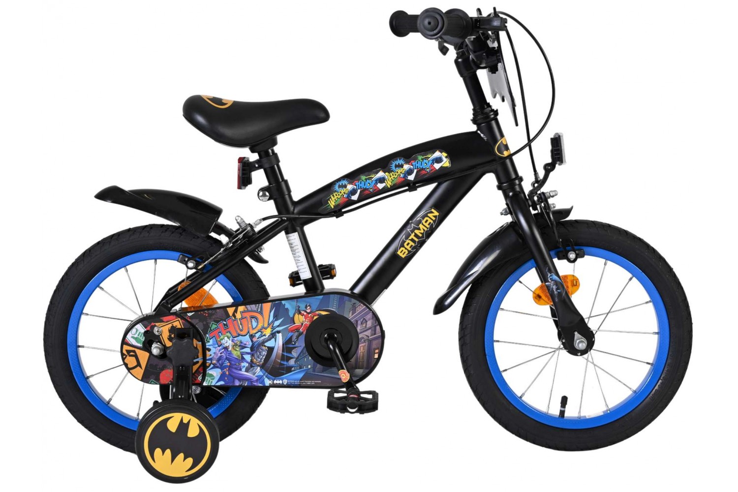 Batman Kinderfiets Jongens 14 inch Zwart Twee handremmen
