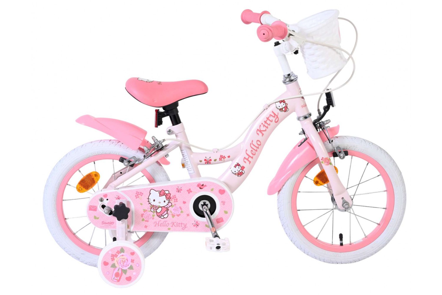 Hello Kitty Kinderfiets Meisjes 14 inch Roze Twee handremmen