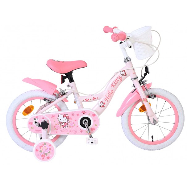 Hello Kitty Kinderfiets Meisjes 14 inch Roze Twee handremmen Hello Kitty Kinderfiets Meisjes 14 inch Roze Twee handremmen