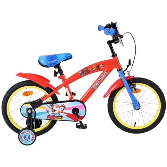 Paw Patrol Kinderfiets Jongens 16 inch Rood Blauw