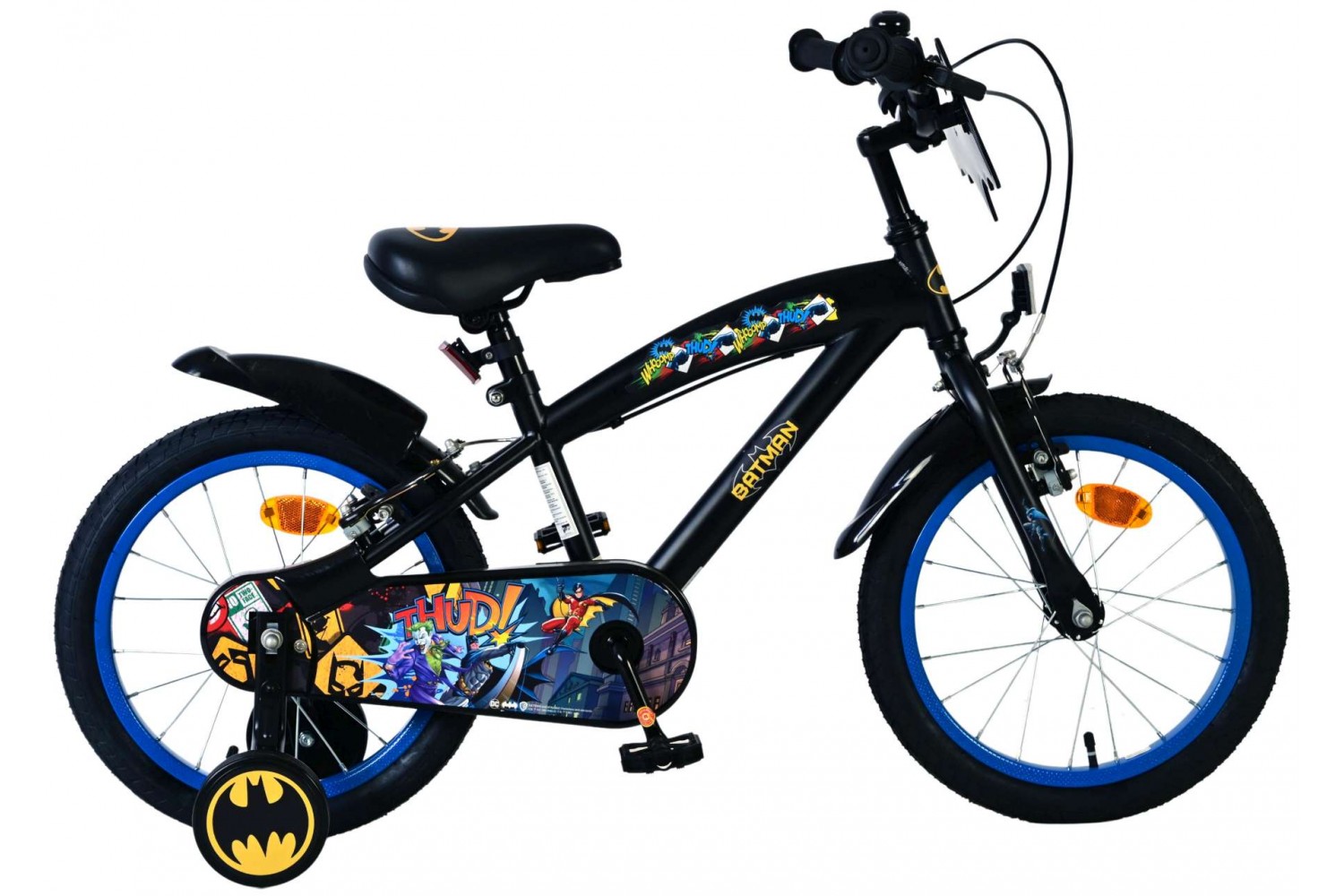 Batman Kinderfiets Jongens 16 inch Zwart 2 handremmen Batman Kinderfiets Jongens 16 inch Zwart 2 handremmen