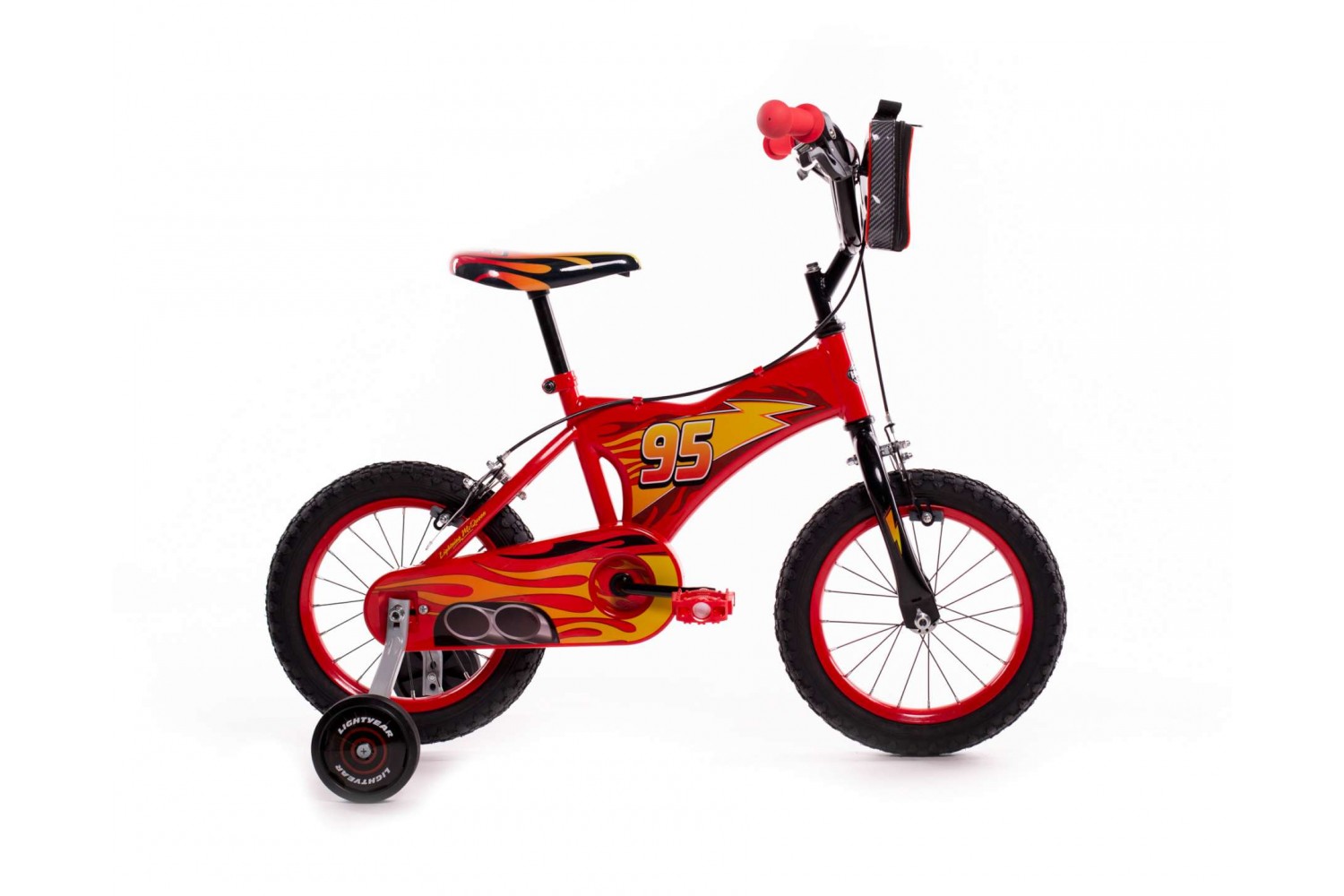 Disney Cars Kinderfiets Jongens 14 inch Rood Twee handremmen Disney Cars Kinderfiets Jongens 14 inch Rood Twee handremmen