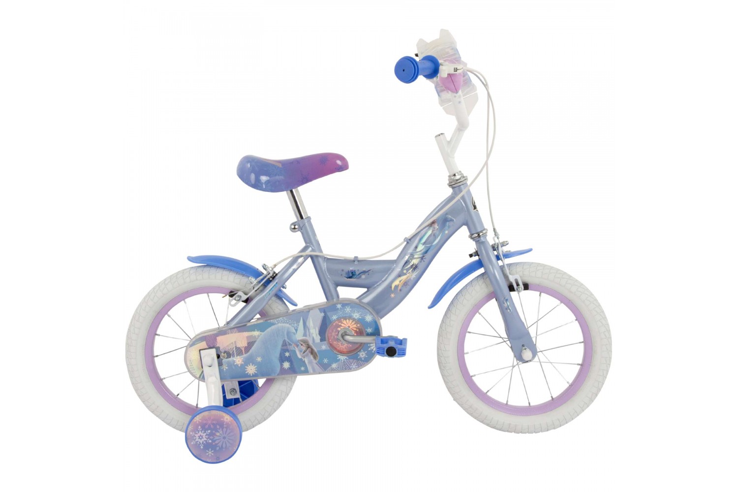 Disney Frozen 2 Kinderfiets Meisjes 14 inch Blauw/Paars Twee handremmen Disney Frozen 2 Kinderfiets Meisjes 14 inch Blauw/Paars Twee handremmen