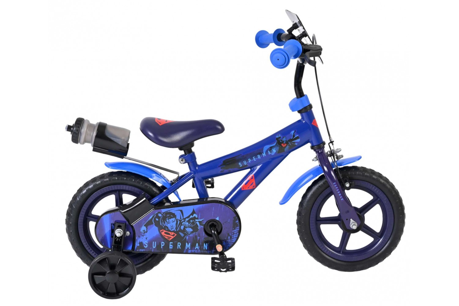 Superman Kinderfiets Jongens Mag Wheels 12 inch Blauw