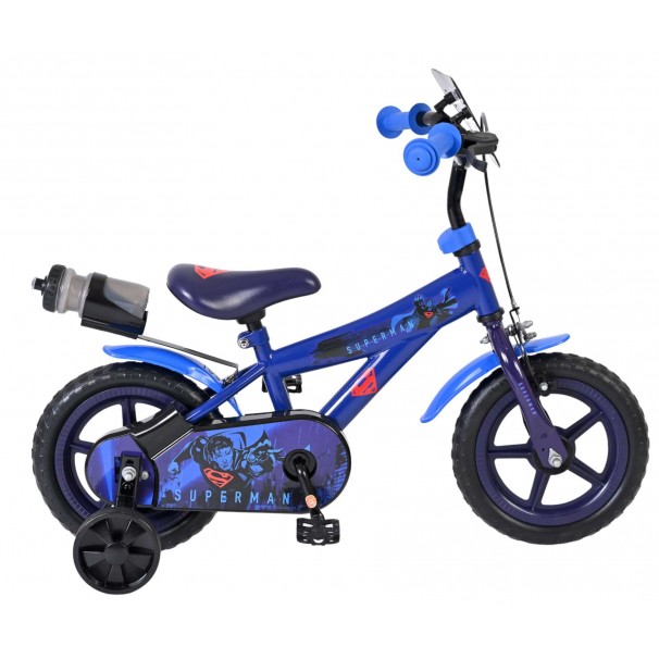 Superman Kinderfiets Jongens Mag Wheels 12 inch Blauw