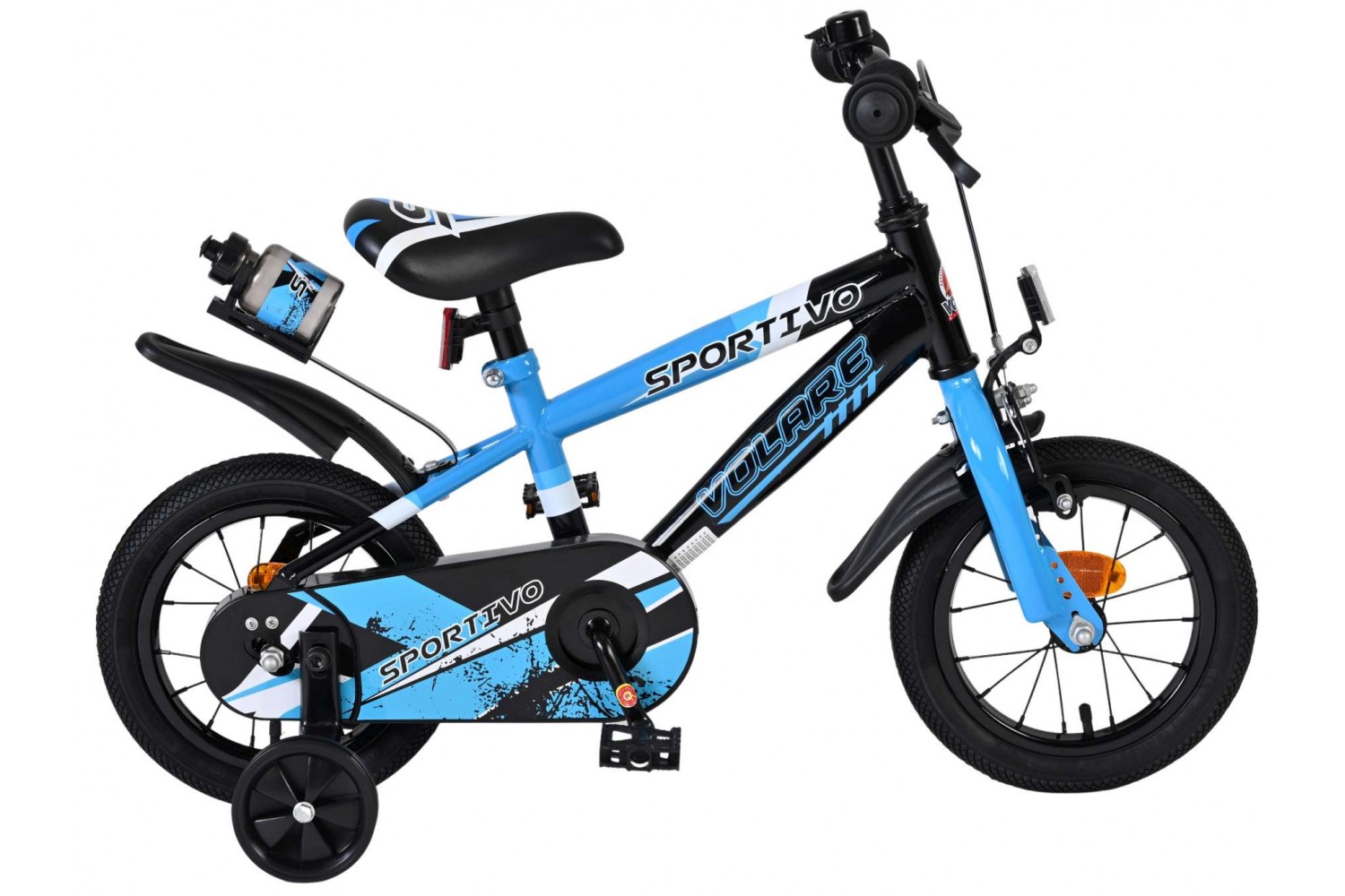 Volare Sportivo Kinderfiets Jongens 12 inch Blauw Zwart